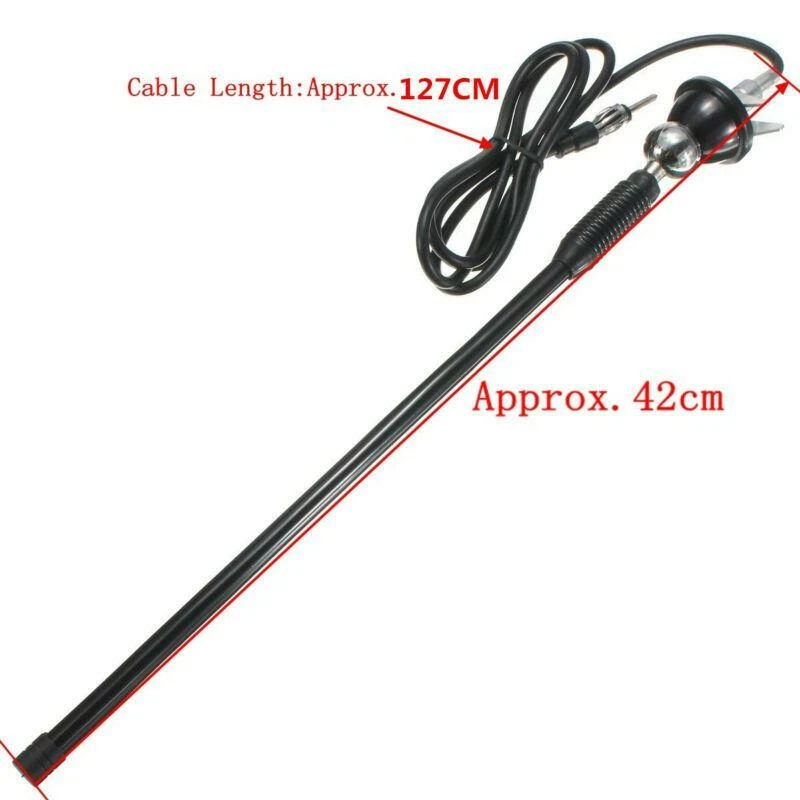 16" Universal Mount Swivel Base Car Roof AM/FM Radio Amplified Antenna Aerial - Imagem 2 de 4