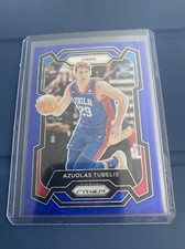 Azuolas Tubelis 2023-24 Panini Prizm Blue Wave Prizm 283 Philadelphia 76ers RC