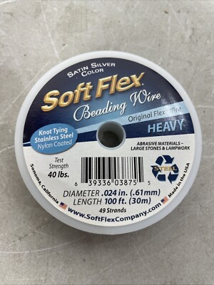 49 Strand Beading Wire - Heavy 0.24 Diameter - 100 Feet Nylon Design Wire