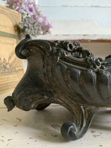 ~Antique French Rococo Metal Table Jardiniere~ - Picture 9 of 12