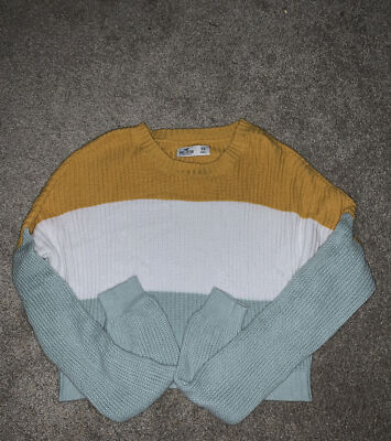 Hollister XS Striped Cropped Sweater Size XS