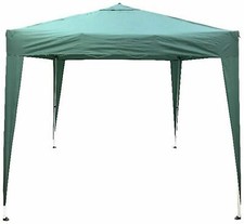 Home 2.4m x 2.4m Pop Up Garden Gazebo - Green | Outdoor Shelter UV Protection