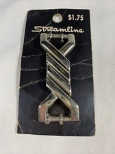 Streamline Belt Buckle  Silver Tone  2"Long, 3/4" Wide