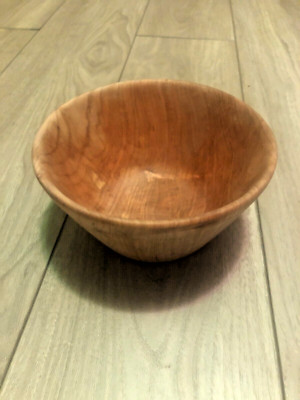 Maple Artisan Turned Wood Bowl signed PaulsForestArt P.CAT.