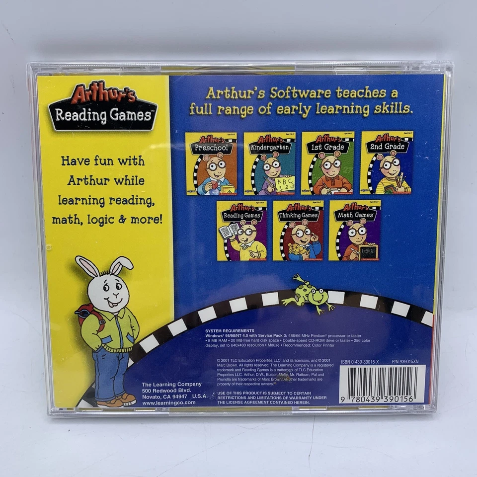 Arthur's Reading Games (The Learning Company, Windows PC 2001) NEW For Ages 5-7 - Image 2 of 3