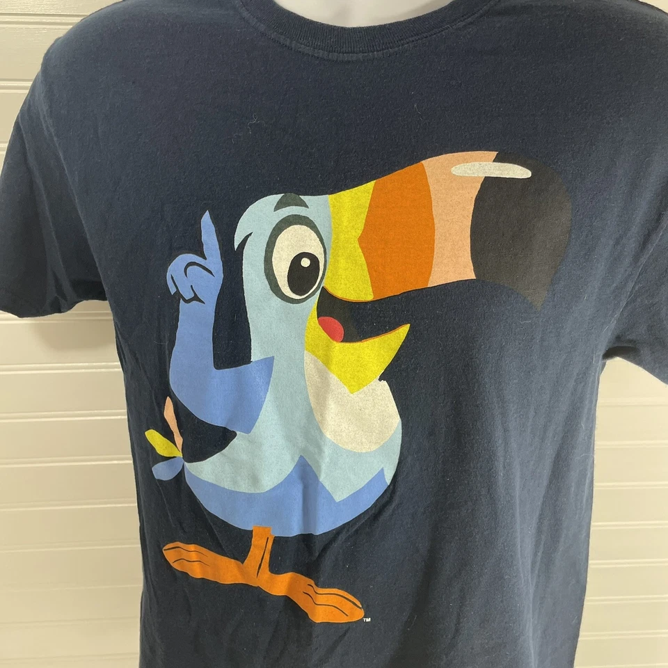 Camiseta Toucan Sam Kellogg’s Azul Oscuro Cuello Redondo Manga Corta Talla Mediana Algodón Foto 4 de 4