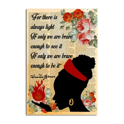 Amanda Gorman Poster For There Is Always Light If Only We Re Brave Enough To S Ebay