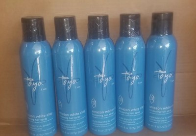 New Taya Amazon White Clay Thickening Hair Spray 5 Pack 8oz