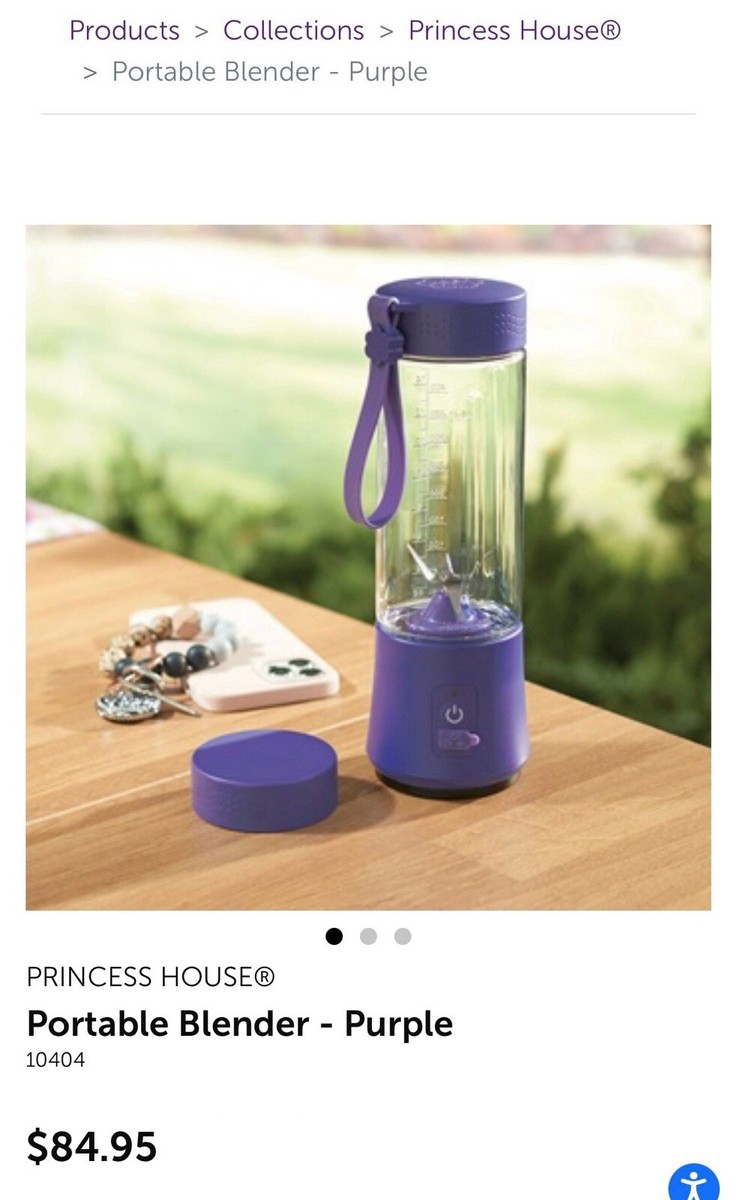 Princess House Portable Blender Purple 10404