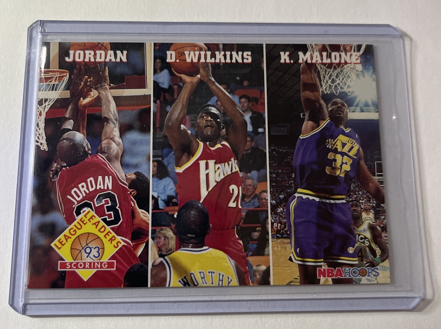 1993-94 Hoops Fifth Anniversary Gold #283 Scoring Michael Jordan Wilkins Malone
