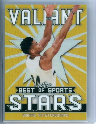 2020 Leaf Best of Sports Yellow #VS15 Giannis Antetokounmpo #d 4/10 BUCKS