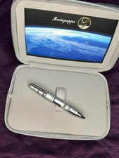 Montegrappa Apollo Moon Landing 50th Silver Aluminum Ballpoint Pen w/Box&Booklet