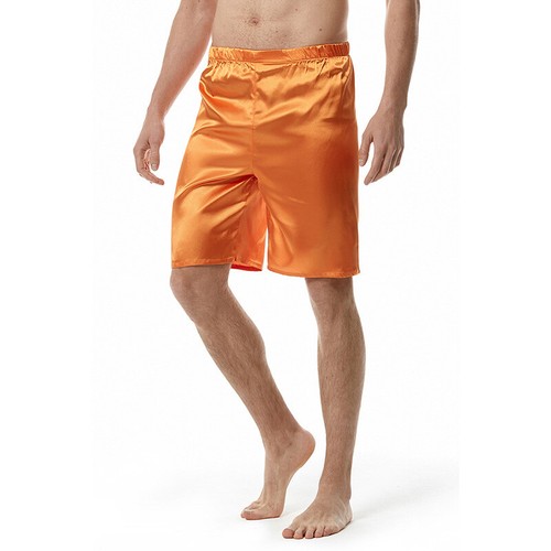 Men Faux Silk Satin Boxer Shorts Pajama Pants Sleep Soft Elastic Waist New - Picture 10 of 23