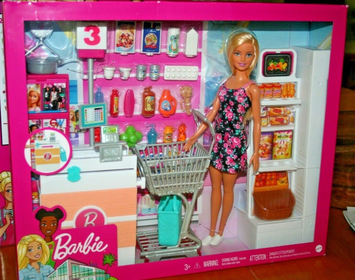 2020 Barbie Supermarket Playset (Foreign Issue)-New in Box | eBay