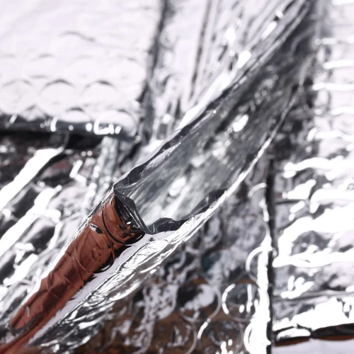 RADIANT SHIELD ALUMINIUM & TAPE BUBBLE INSULATION AIR CELL REFLECTIVE FOIL ROOF - Picture 2 of 18