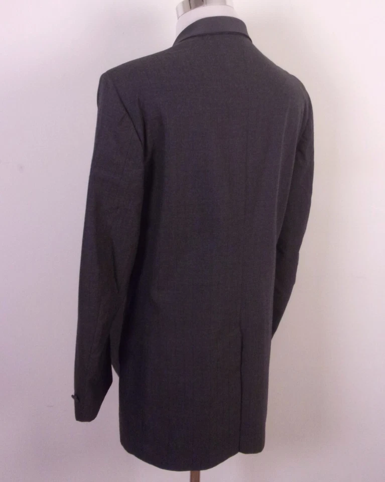 vintage EUC Lord West Gray Wool Striped 2 Pc Tux Tuxedo Formal Silk Lapels 46 XL - Image 3 of 4