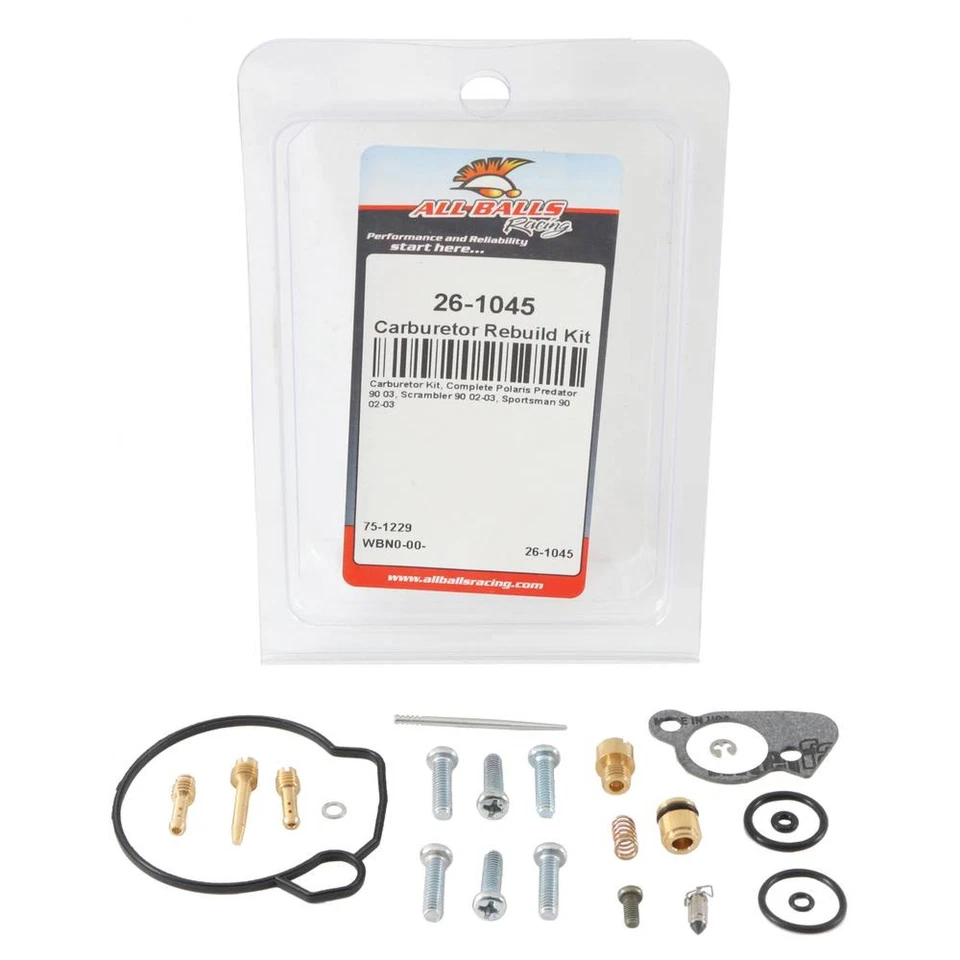 New All Balls Carburetor Rebuild Kit 26-1045 For Polaris Predator 90 03 Foto 3 de 4