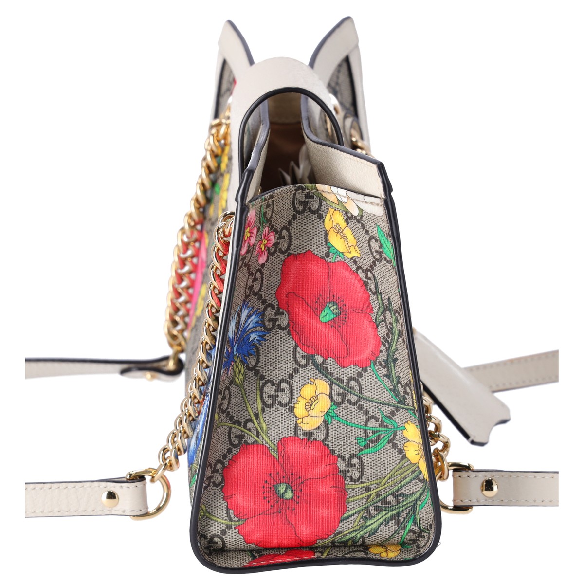 GUCCI Padlock GG Small Shoulder Bag 498156 Beige Cream Floral | eBay