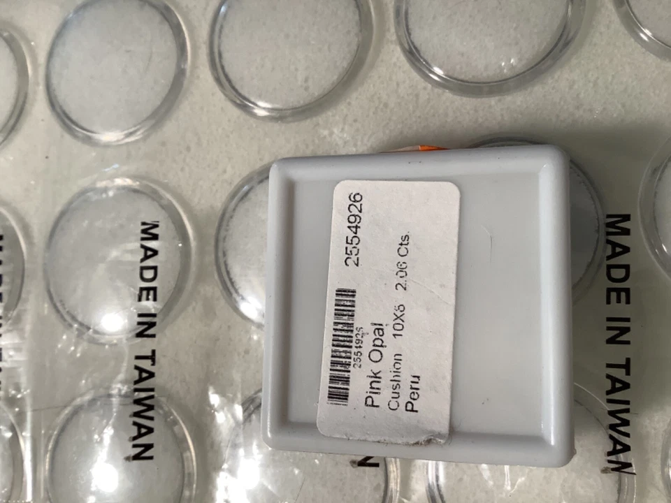 Cojín ópalo rosa 10x8 cojín 2,06 quilates Foto 3 de 3