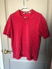 Eddie Bauer Men's Red Short Sleeve Polo Shirt Size Large