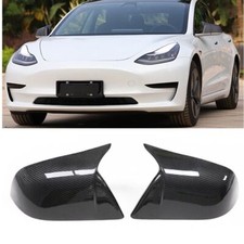 Rear Mirror Covers Cap For 2017 2018-2023 Tesla Model 3 Carbon Fiber Rear Mirror Covers Cap For 2017 2018-2023 Tesla Model 3 Carbon Fiber