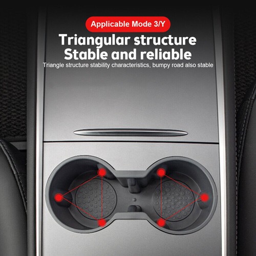 Inserto portavasos para Tesla para accesorios modelo Y 2020-2024 modelo 3 2021-2023 - Imagen 4 de 11