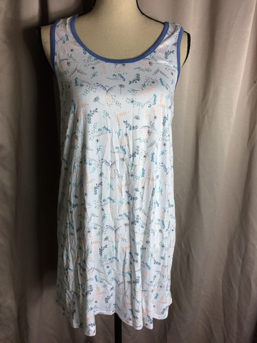 Pink K Damen Nachthemd Größe Small S weiß geblümt Tank