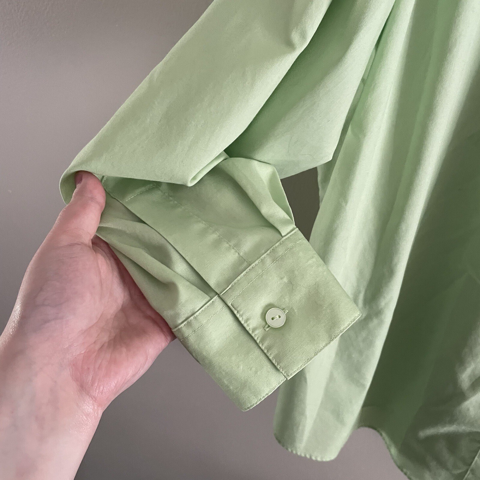 Foxcroft for Appleseed's Wmn Plus SZ 20W Green Button Down Wrinkle Free