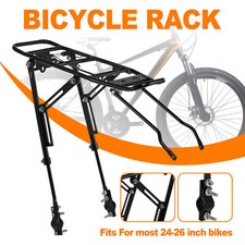 Rear Bike Rack Cargo Alloy Luggage Carrier Mountain Road Bicycle Holder Black