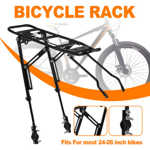 Bicycle Rear Rack Mountain Bike Carrier Bracket Luggage Pannier Cycle Seat US - Picture 2 of 15