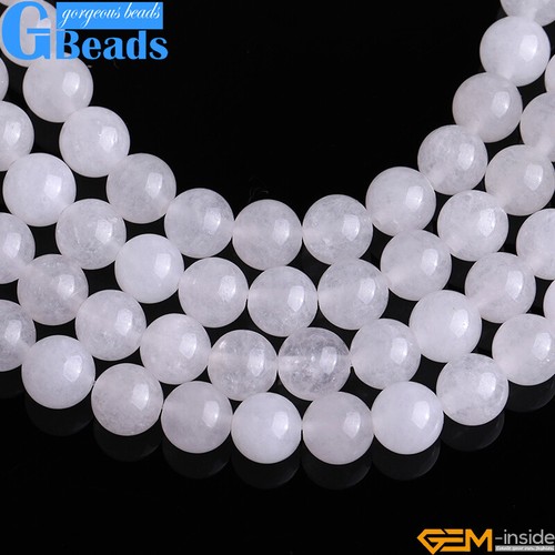 Wholesale White Jade Beads 15" Strand - 4-8mm Round Natural Jewelry Making - Picture 24 of 40