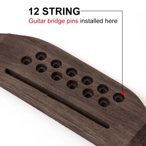 Flawless Guitar Bridge For 12 String Acoustic Guitar Parts Oversized Rosewood US - Picture 4 of 13