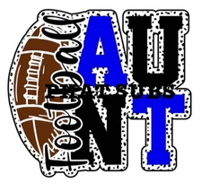 Sublimation Print Football Aunt Ready to Press Heat Transfer