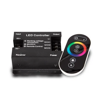 Contrôleur LED RGB Tactile Télécommande Sans Fil Jusqu'à 18A - Photo 1/2