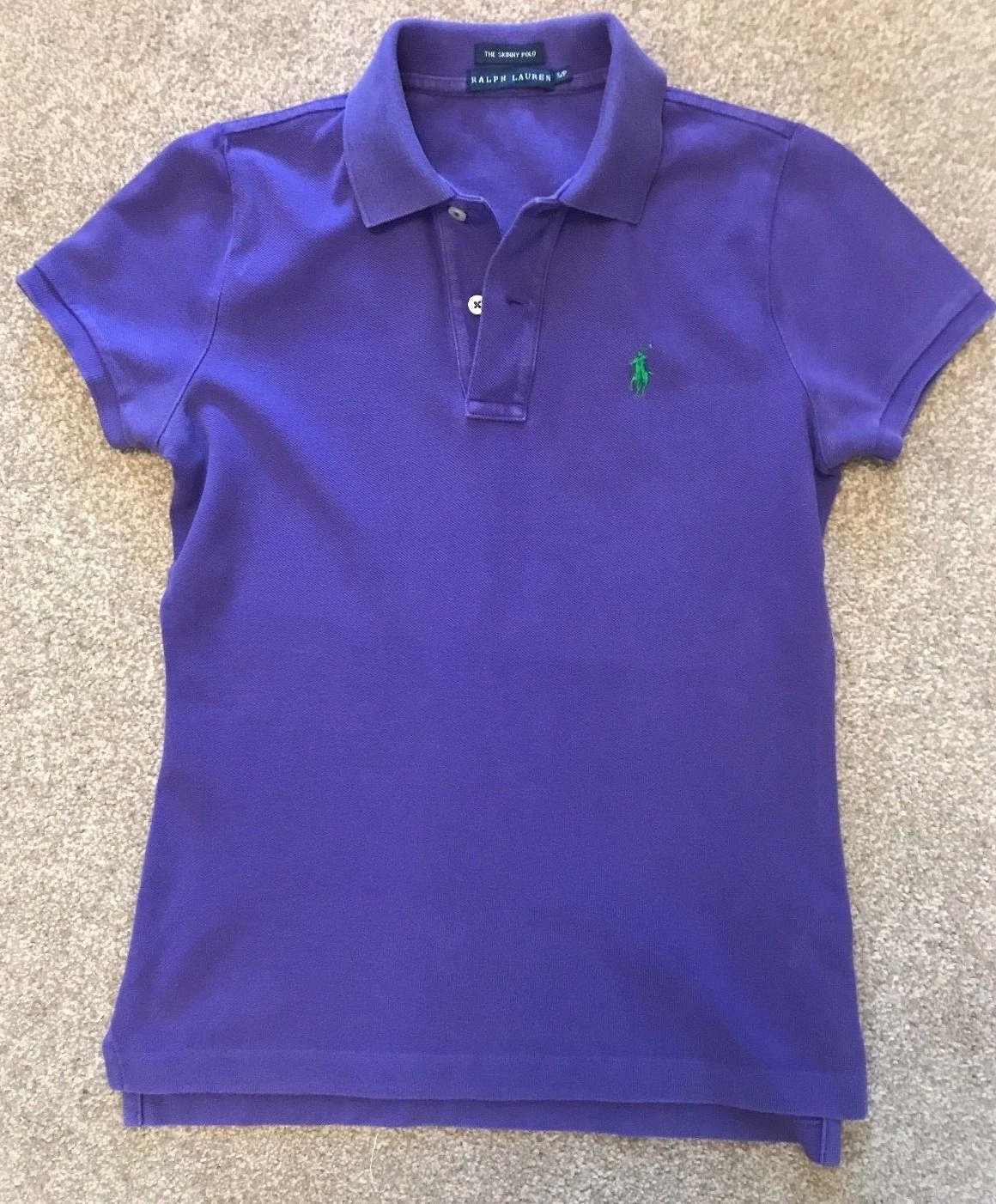 GORGEOUS POLO RALPH LAUREN "THE SKINNY POLO" POLO SHIRT PURPLE S SMALL