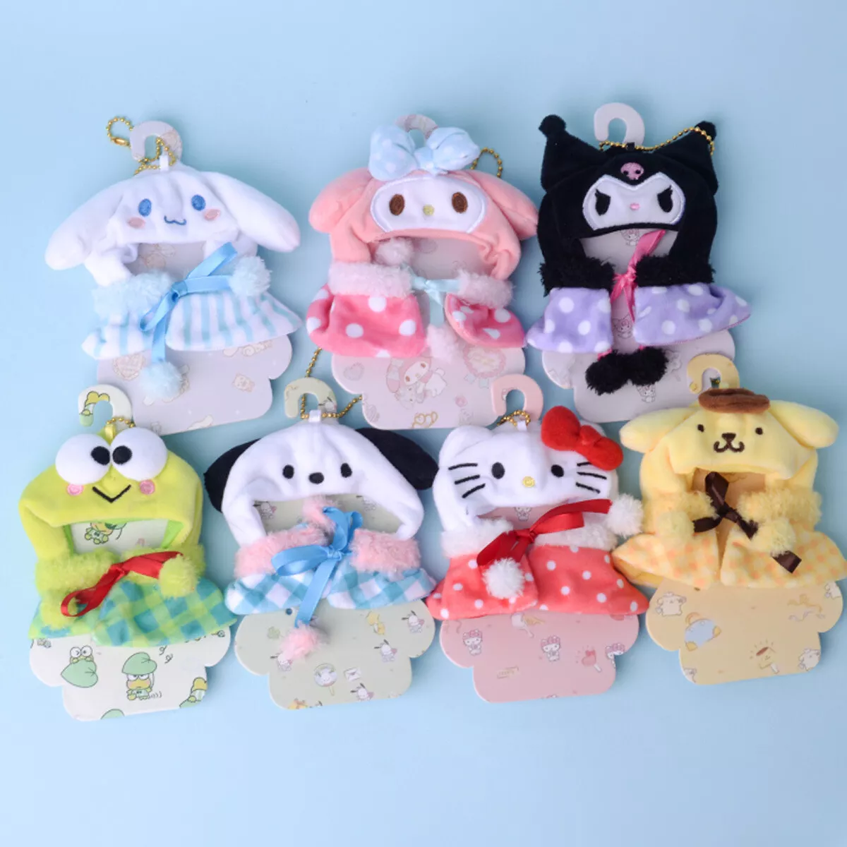 Sanrio Cinnamoroll Keychain Plush Toys 10cm Kuromi My Melody Cat