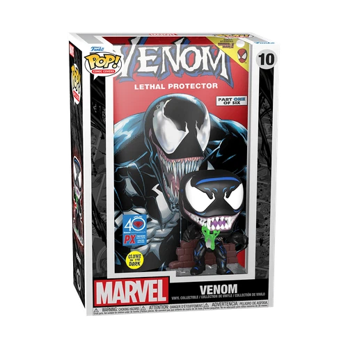 Funko Pop! Comic Book Cover with Case: Marvel - Venom (Glows in the Dark) -...