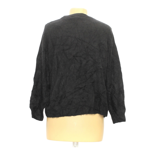 H&M Womens Large Black Knit Sweater Pullover Soft High-Low Stretch Oversized - Picture 2 of 3
