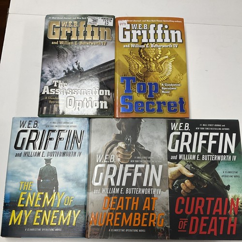 W.E.B. Griffin CLANDESTINE OPERATIONS Complete HARDCOVER Series Set Of 5 - VG