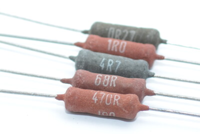 15x Draht-Widerstand RFT Typ TGL200-8041, verschiedene Ω-Werte bei 4 W, DDR, NOS