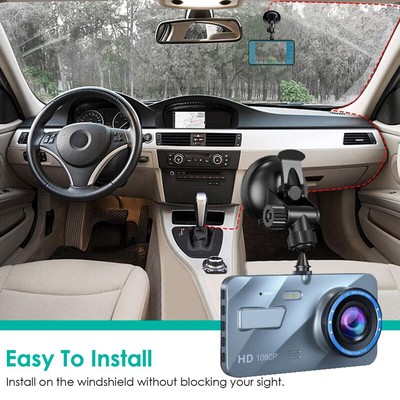 4inch HD Dual Lens Car DVR Recorder Touch Screen Dash Cam  Front and Rear Camera