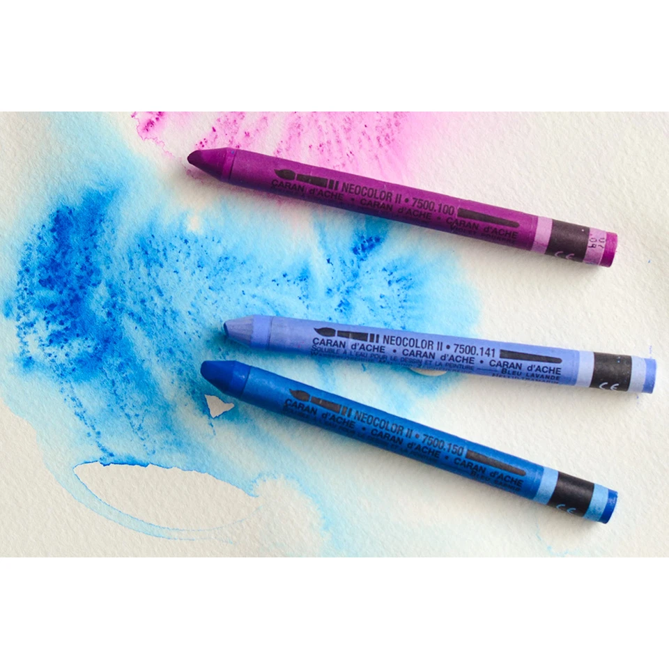 Caran d'Ache Neocolor II Aquarelle Wax Pencil Set, Lightfast, Water-Soluble - image 3 of 4