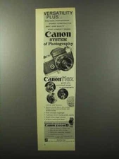 1961 Canon Canonflex Camera Ad - Versatility Plus