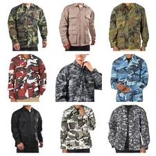 BACKBONE Mens Army Military Battle Dress Uniform BDU Camouflage Top Jacket Shirt
