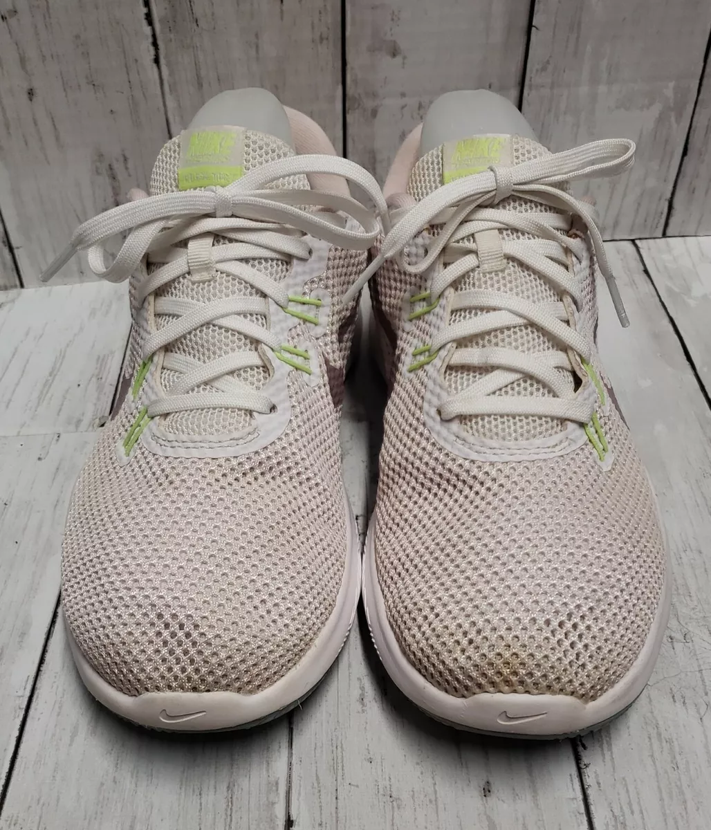 NIKE FLEX TRAINER 7 WHITE BARELY ROSE VOLT 898479 104 RUNNING LN