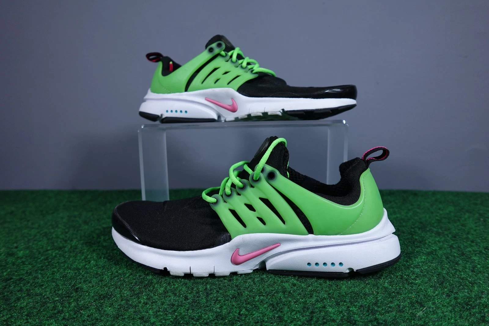 Scarpe Nike Air Presto Uomo Taglia 6Y Nero Verde Rosa DJ5152 001 Sneakers Running