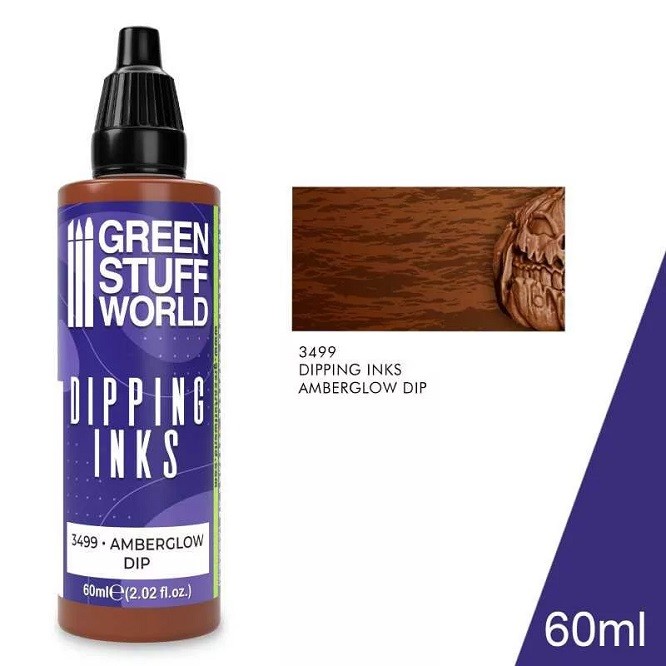 Green Stuff World GSW3499 - Dipping Ink 60 ml - Amberglow Dip - New