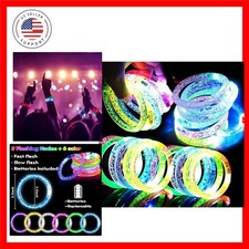 24 Pack Glow In The Dark LED Bracelets Party Favors for Kids Party Supplies F...