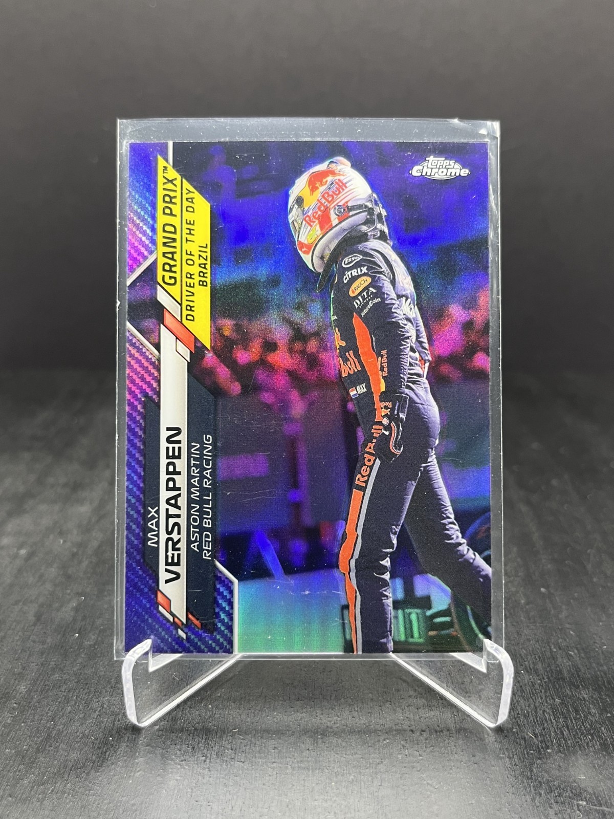 2020 Topps Chrome Formula 1 F1 Max Verstappen Purple Refractor 086/399 #173