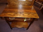 Antique Oak Washstand w/ towel bar 24" REFINISHED 1900's era — photo 7